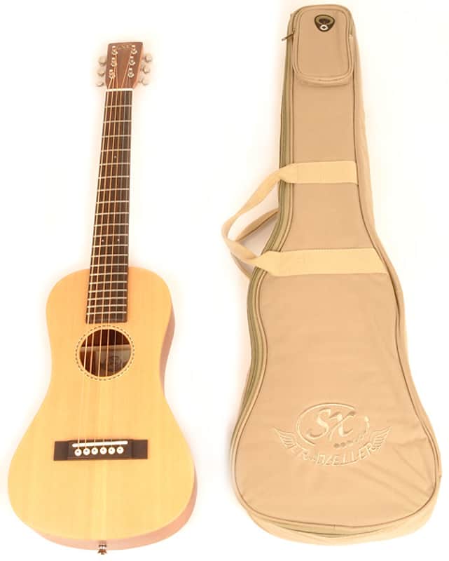 SX Trav 1 Travel Guitar Portable Acoustic w/ Spruce Top image 1