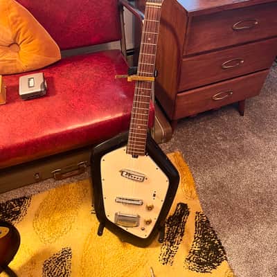 Rare 1960's Teisco Del Rey EV-1 Phantom Guitar Black image 1
