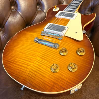 2024 Gibson Custom Shop 1959 Les Paul Hand Picked Top - Iced Tea image 2