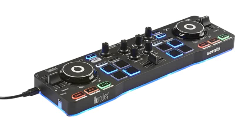 Hercules DJControl Starlight | 2-Deck USB Controller with RGB Pads | Serato DJ Lite Included image 1