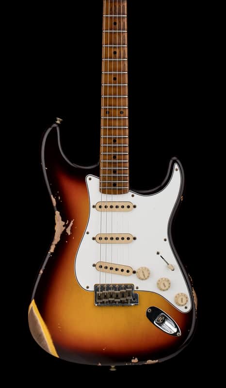 Fender Custom Shop Empire 59 Transition Stratocaster Relic - Faded Aged Chocolate 3-Tone Sunburst #18561 image 1