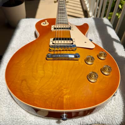 Gibson Les Paul Traditional Plain Top Zebra 2016 Lemon Burst image 9
