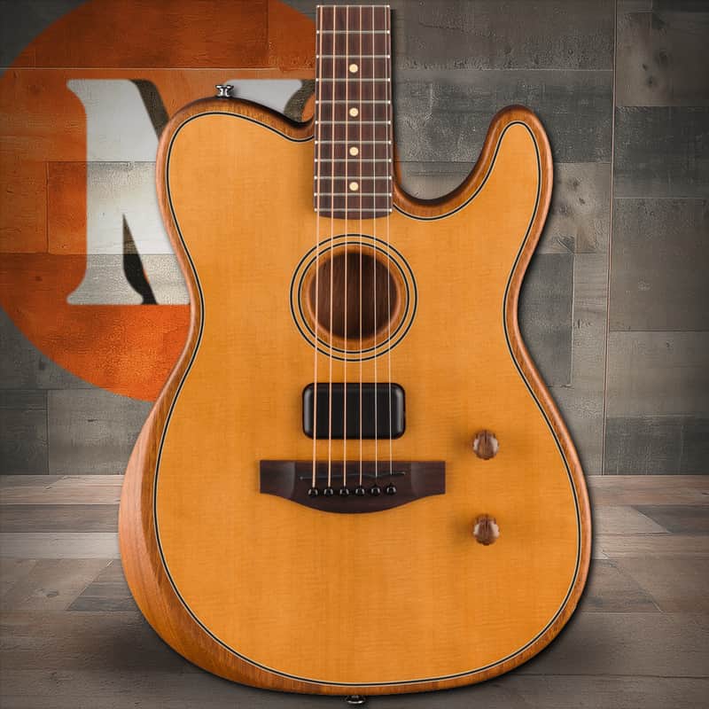 Fender Acoustasonic Standard Telecaster - Aged Natural image 1
