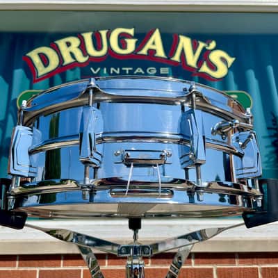 1960s Ludwig LM400 Supraphonic 5x14 Snare Drum Chrome image 8