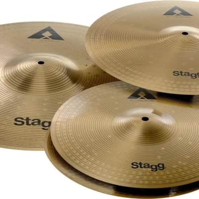 Stagg Alloy Innovation Cymbal Set - 14" Hi-Hat, 16" Crash & 20" Ride - AXK-SET image 2