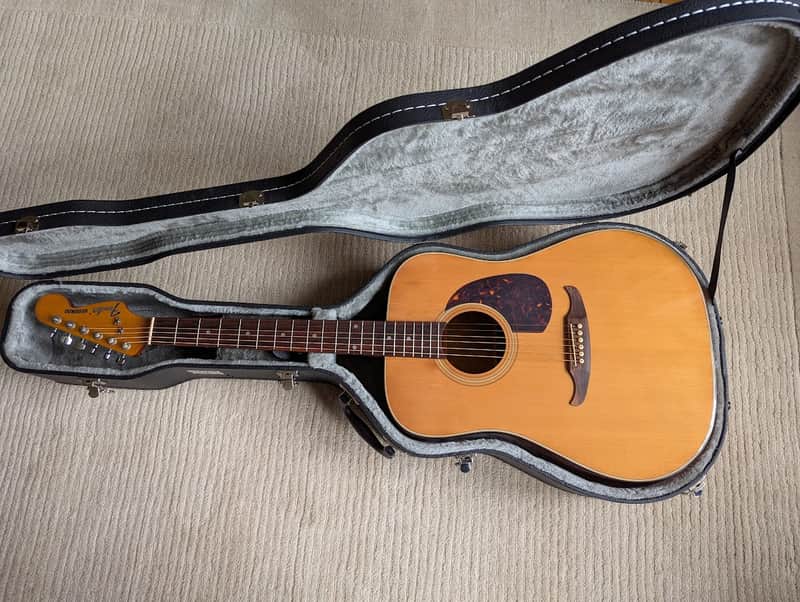 1980 Fender Redondo Acoustic Guitar: Spruce & Mahogany, Made in Japan (MIJ) w/Hard-shell Case image 1