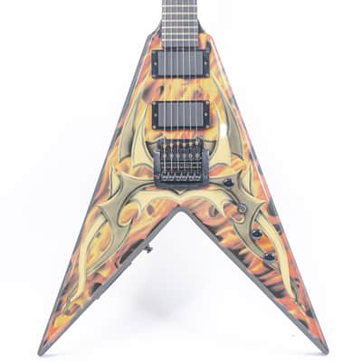B.C. Rich Kerry King Signature Flying V w/ Tribal over Fire Graphic image 1
