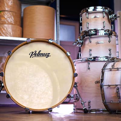 Polmuz drums Maple Model 1 - 20/10/12/16/14SD - Artist Satin White Fade image 2