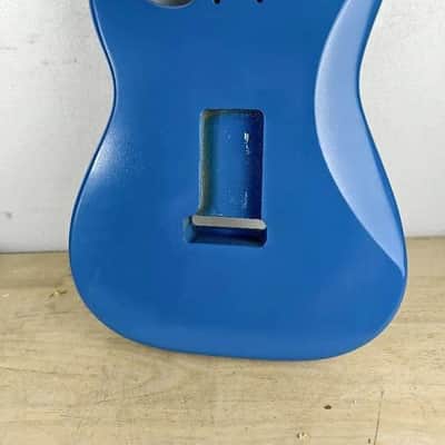 Blue Stratocaster Strat Style Guitar Poplar Wood Body image 10