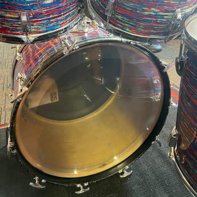 Vintage 1968 Ludwig Classic Maple 12", 13", 16", 22" - Psychedelic Red image 10