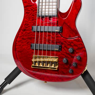 Yamaha TRBJP2 John Patitucci Signature 6-String Bass TRB-JP2 2021 - Transparent Dark Red Excellent Condition **SCOTT'S BASS LESSONS GIVEAWAY WINNER** image 3