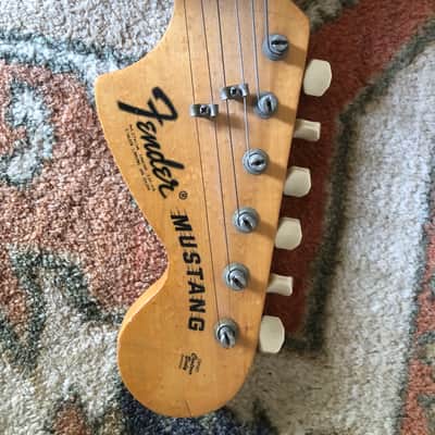 Fender Mustang Guitar with Maple Fretboard 1975 - 1978 - Sunburst image 3