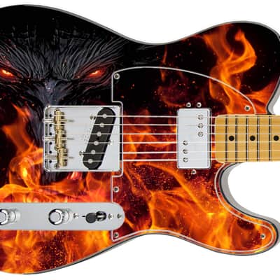 Sticka Steves Guitar Skin Axe Wrap Re-skin Vinyl Decal DIY Demon of the Abyss 454 image 4