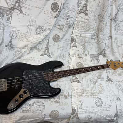 1999 Fender Standard Series Jazz Bass Black Real Rosewood Fingerboard Hard Shell Case image 6