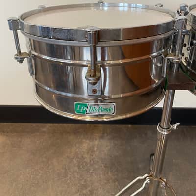 Latin Percussion LP255-S Tito Puente Signature 12/13" Stainless Steel Timbales with Stand - Steel/Chrome image 9