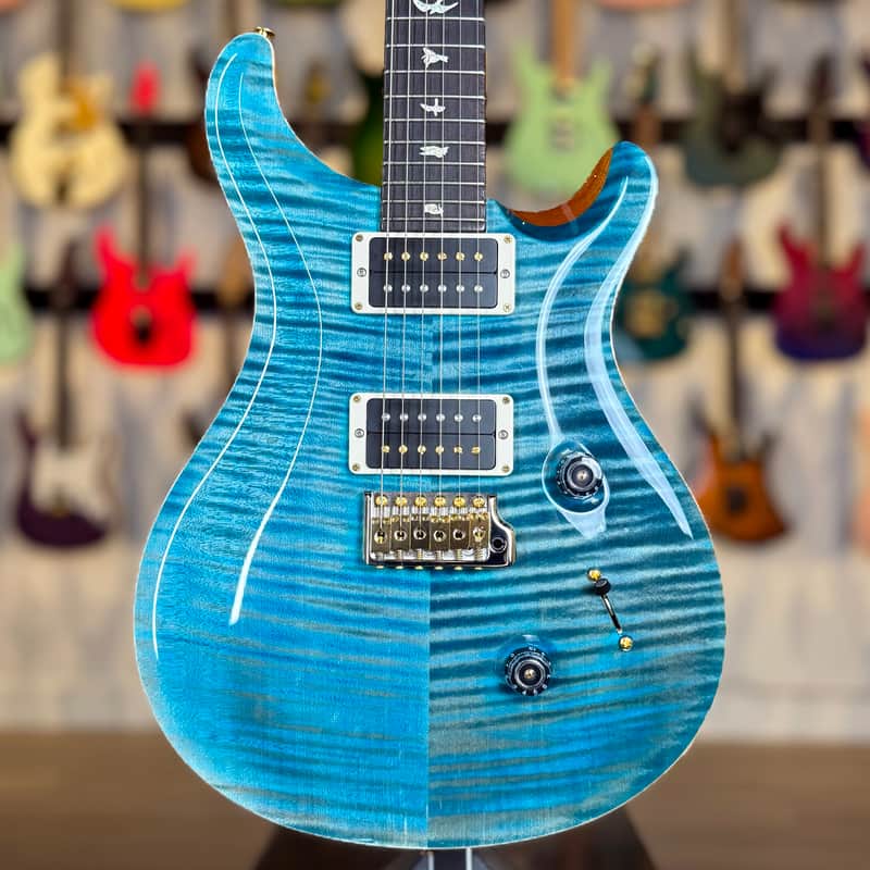 PRS Custom 24 "10 Top" - Carroll Blue/Natural Back - Mint image 1