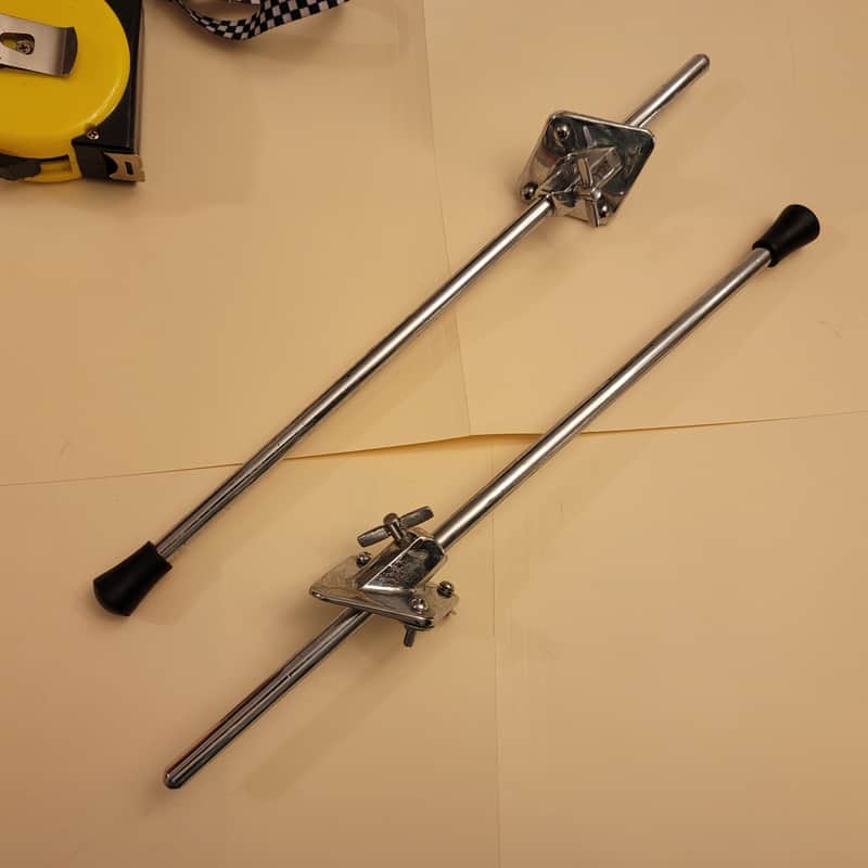 Pearl President vintage 60s/70s 14" pair bass drum spurs legs & leg mounts image 1