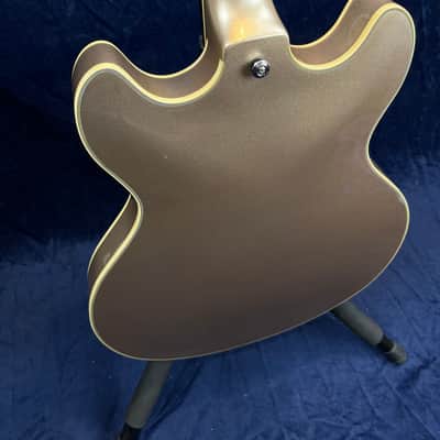D'Angelico Premier DC Semi-Hollow in Champagne Pre-owned with Bag image 8
