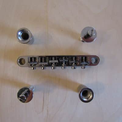 Unbranded Tune-O-Matic Bridge 2024 - Worn Chrome image 1