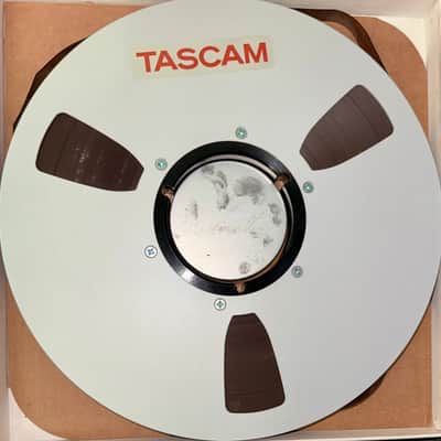 1/2 Inch Metal Reel - Tascam Label - with Tape image 1
