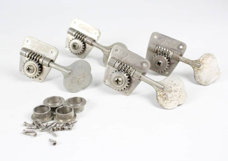 1968-1972 Vintage Fender Jazz/Telecaster/Precision Bass PBass ~NICKEL TUNERS~ Set 1969,1970,1971 image 1