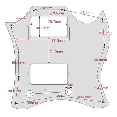 Gibson SG Standard Full Face Pickguard 5 ply Black & Cream Made in USA by WD image 8