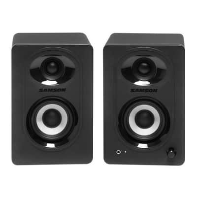 Samson MediaOne M30BT 3-Inch Powered Bluetooth Studio 20W Monitors (Pair, Black) image 2