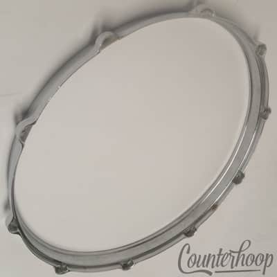 *Gretsch 14" Die-Cast Snare Drum Rim 10-Lug Hoop Vintage 70s Batter USA Chrome* image 2