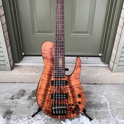 Fodera Imperial 5 MG Electric Bass 2015 - Koa / BRW image 1