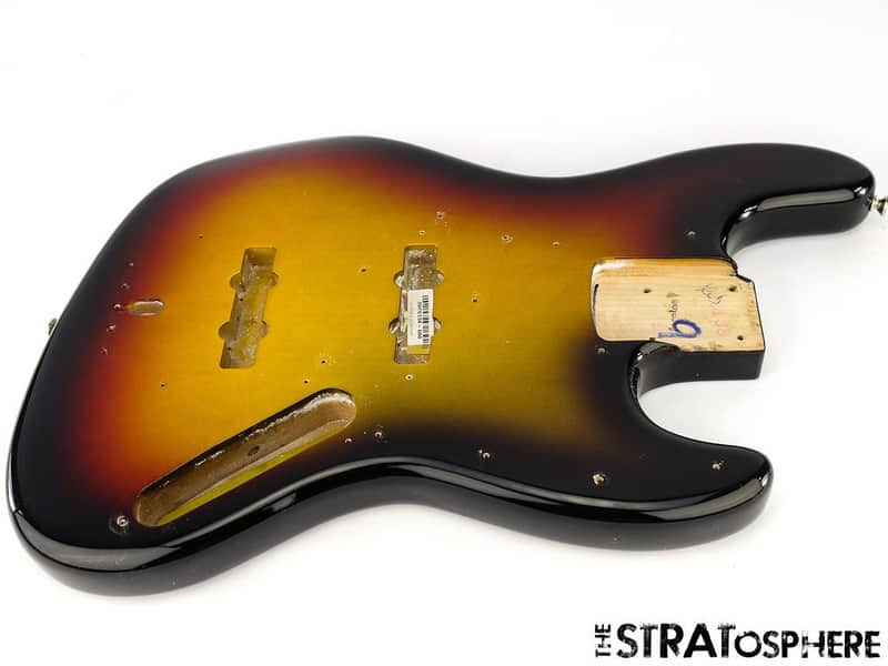 Vintage USA 74 Fender Jazz BASS BODY 1974 Reissue American 3 Color Sunburst SALE! image 1
