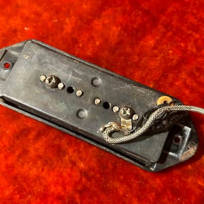 Vintage Gibson P90 Pickup 1950’s Black Bobbin Dogear w Cover Les Paul Es175 Es350 image 5