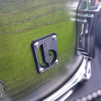 British Drum Company Legend Series 14x6.5" 10-Lug Birch Snare Drum 2016 - 2020 - Orinoco Green image 3