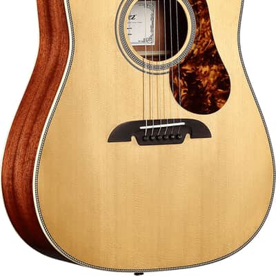 Alvarez MD60 Herringbone Dreadnought Acoustic Guitar, Solid Spruce Top image 1