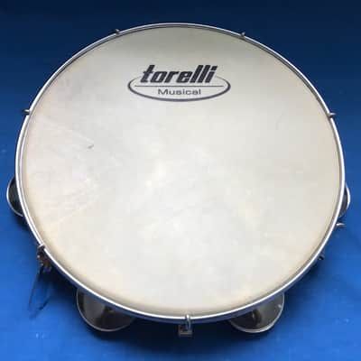 10" Torelli Professional Capoeira Pandeiro Tambourine  Natural Goat Leather Head Light Wood Body image 4