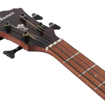 Ibanez AEGB24E Acoustic/Electric Bass Guitar - Mahogany Sunburst High Gloss image 3