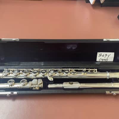 Vintage 1925 W.S Haynes Solid Silver Flute, French (open) Keys, New Pads; with Case image 13