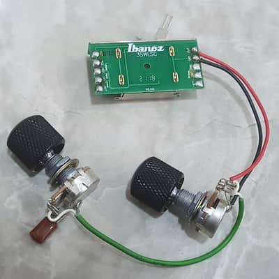 Genuine Ibanez 5 Way Switch 3SWLSC Wiring Harness for H-H Pickups w/ Black Knobs image 1