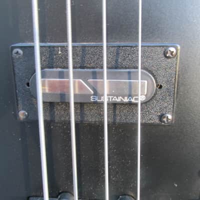 Washburn M10  Bass guitar 2003 Flat Black Steele Green Trim Type O Negative image 4
