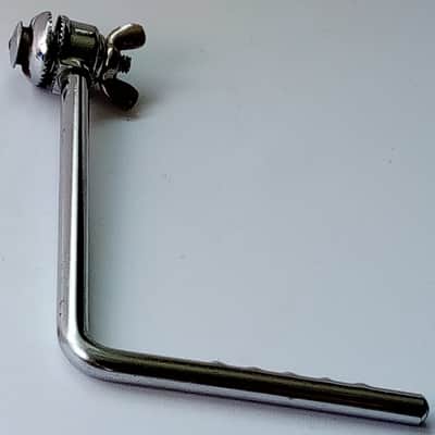 *Premier Bass Drum Cymbal L-Arm 3/8"Rod+Ratchet 5/16"Receiver Chrome Vintage 60s image 3