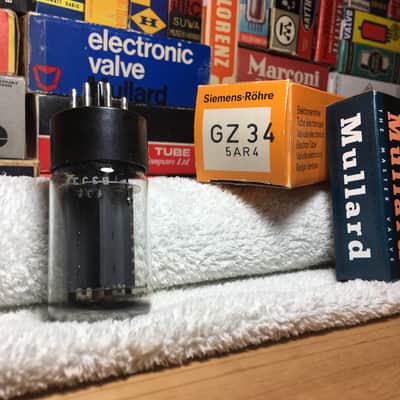 1x Old Stock Vintage Mullard GZ34 5AR4 + Box ~ Blackburn F32/F33 Gt Britain Grail Rectifier Tube ~ Musical Warm Dynamic Liquid Vintage Audio ~ Dynaco Silkscreen image 2