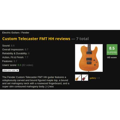 Fender Special Edition Custom Telecaster FMT HH Amber image 25