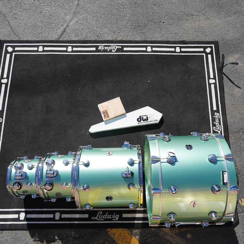 DW USA Collectors Series - Mint Metallic Lacquer Custom - 4pc | Reverb