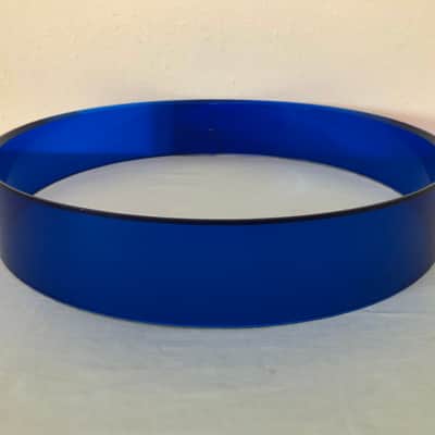 Custom Blue Acrylic 14x2.5 Shell for Pearl 14x4 Free Floating Snare Drum, Floater image 2