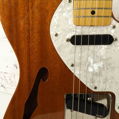 1980s MIJ Fender Telecaster Thinline Mahogany Body Semi-Hollow Electric Guitar image 13