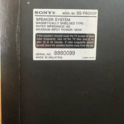Sony SS-F6000P Floor Standing Speakers (Pair) image 4