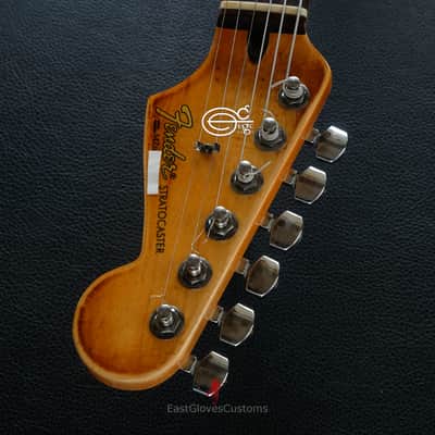 Fender Stratocaster 60th  Anniversary Daphne Blue Heavy Aged Relic by East Gloves Customs image 20