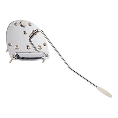Jaguar / Jazzmaster Style Tremolo Vibrato Assembly with Locking Button - Chrome image 1