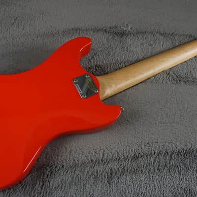 Marine Rider Travel Electric Guitar w/ Built-In Speaker – Compact Practice Guitar – Red image 14