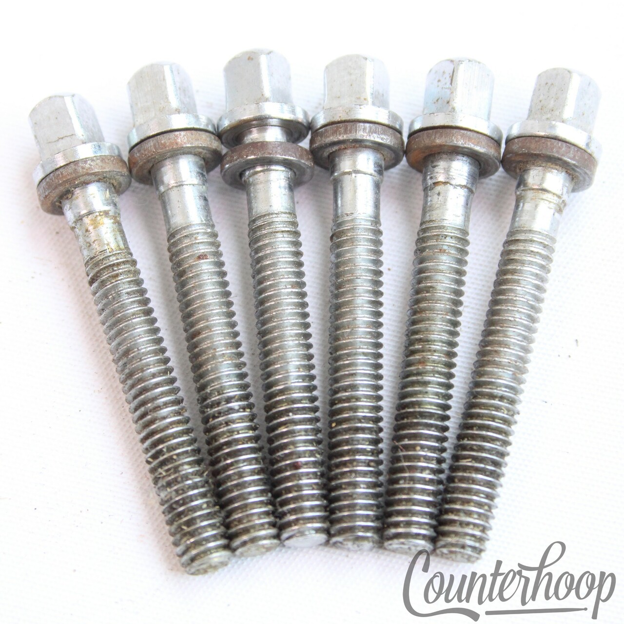 Gretsch 6x Tension T-Rods 1 5/8"Chrome Tom/Snare Drum Round Badge Vintage60s USA — main photograph