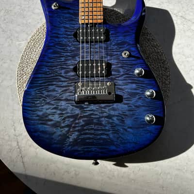 Ernie Ball Music Man JP15 - INSANE Blueberry Quilt image 21